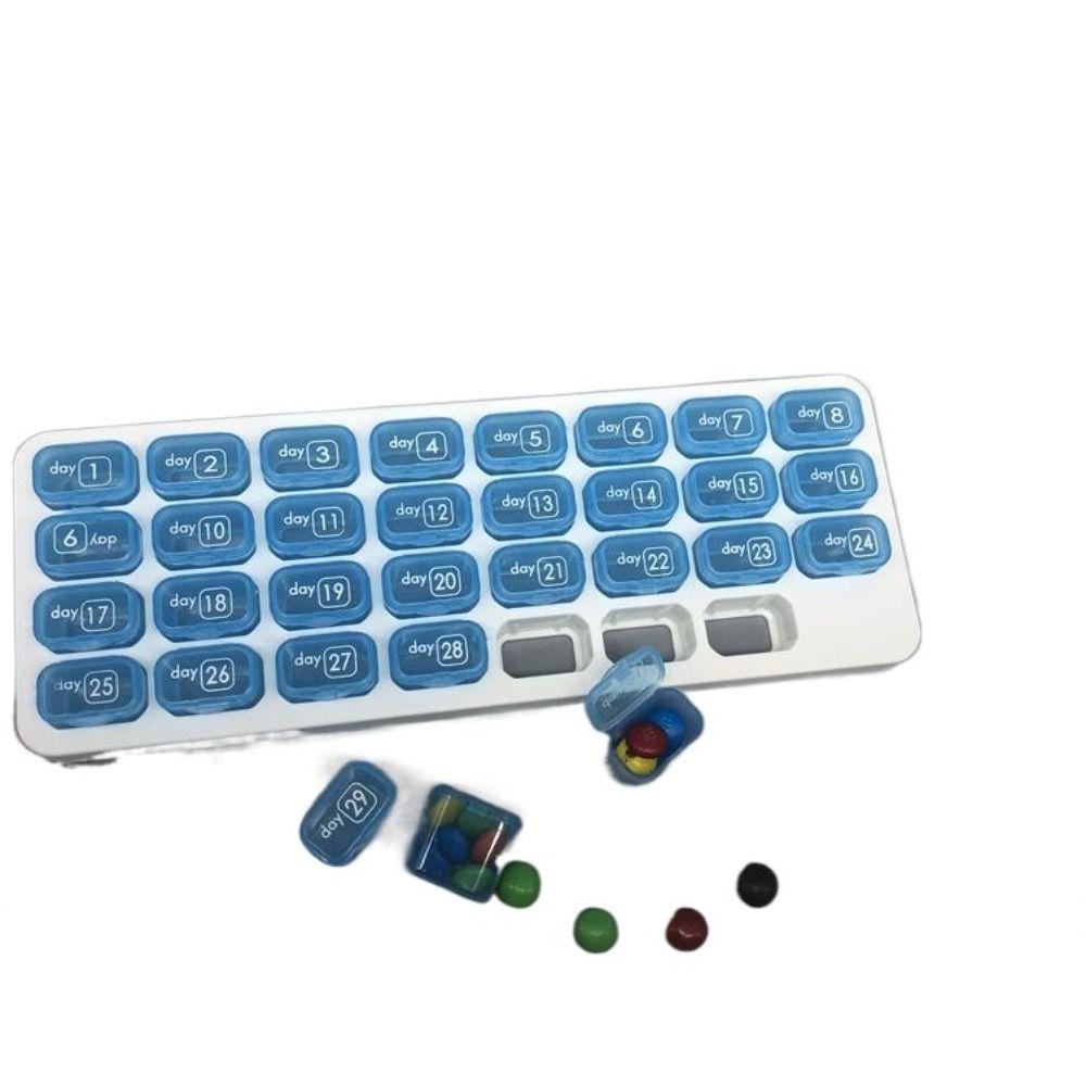 Moisture Proof 31 Grid Pills Box Independent Cell Medicine Container Pill Organizer  Travel