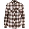 Chemise Lumberjack Femme - Urban Classics - TURNUP FLANELL - Manches Longues - Brun - Blanc