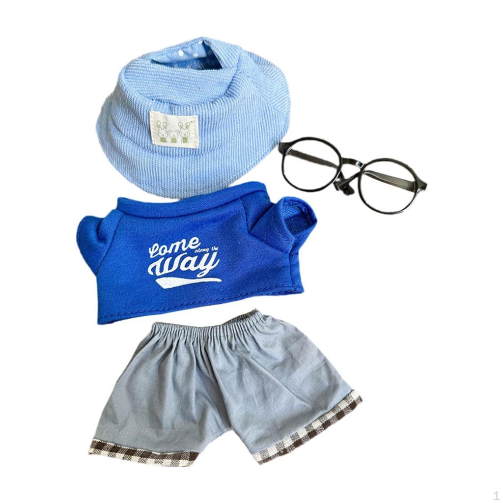 15cm Doll Apparel, Bottoms Collection, Headwear for Girls, Outfit Set, Plush Clothing