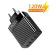 PD 120W GaN Quick Charger 3.0 US EU Plug Travel Portable 5 Port USB Type C Fast Charging Suitable For Android Ios iPhone Xiaomi