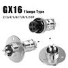 5pcs GX16 Flange Butting Type Aviation Plug Socket 2/3/4/5/6/7/8/9/10 Pin Male Female Fixing Circular Connectors