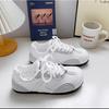 Sports Women's Versatile Autumn New Lightweight Thin-soled Round Head Flat-bottomed Casual Commuting White Shoes