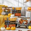 Autumn Harvest Theme Cushion Cover Floral Print Linen Cushion Cover Holiday Decorative Cushion Cushion Cover
