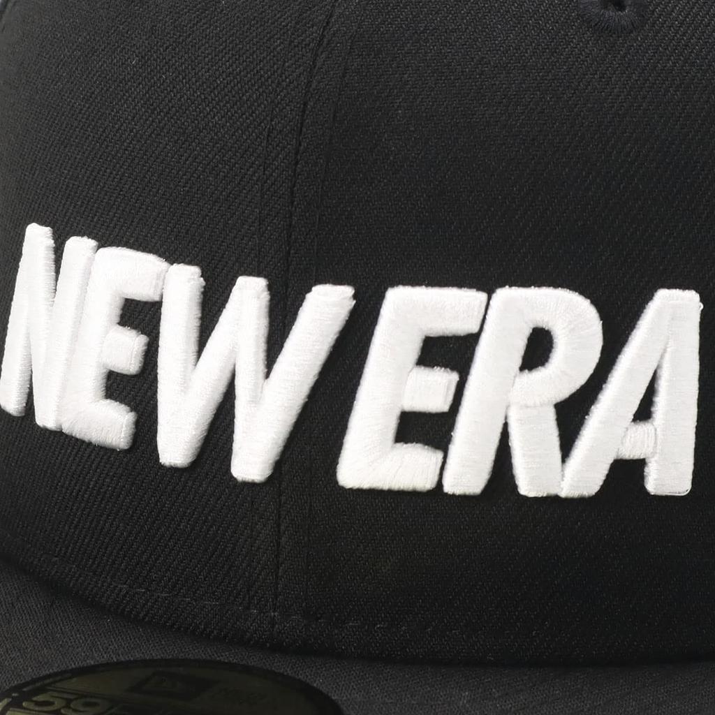 New Era 59FIFTY Wordmark Logo Cap In Black/Logo