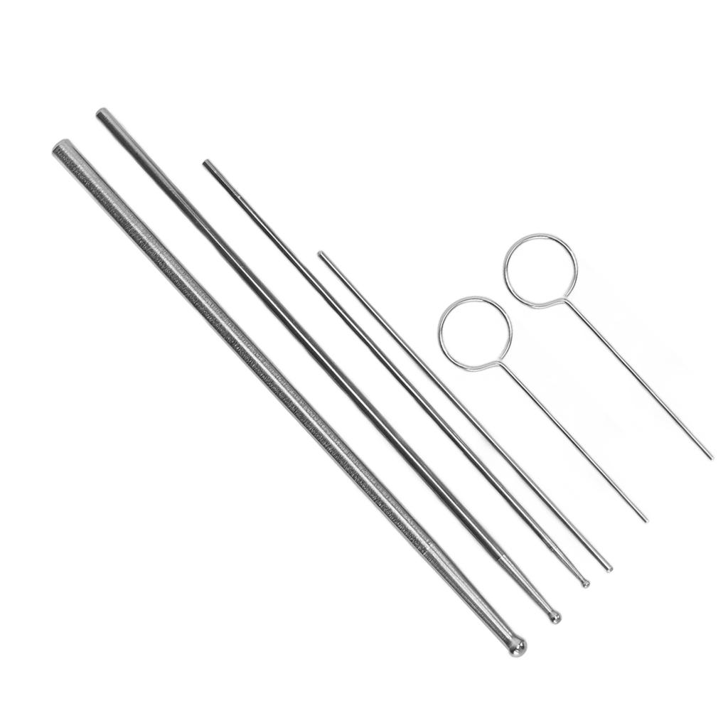 6PCS Snake Probe Kit Stainless Steel Round Head Anti Allergy Reptiles Snake Sexing Probe