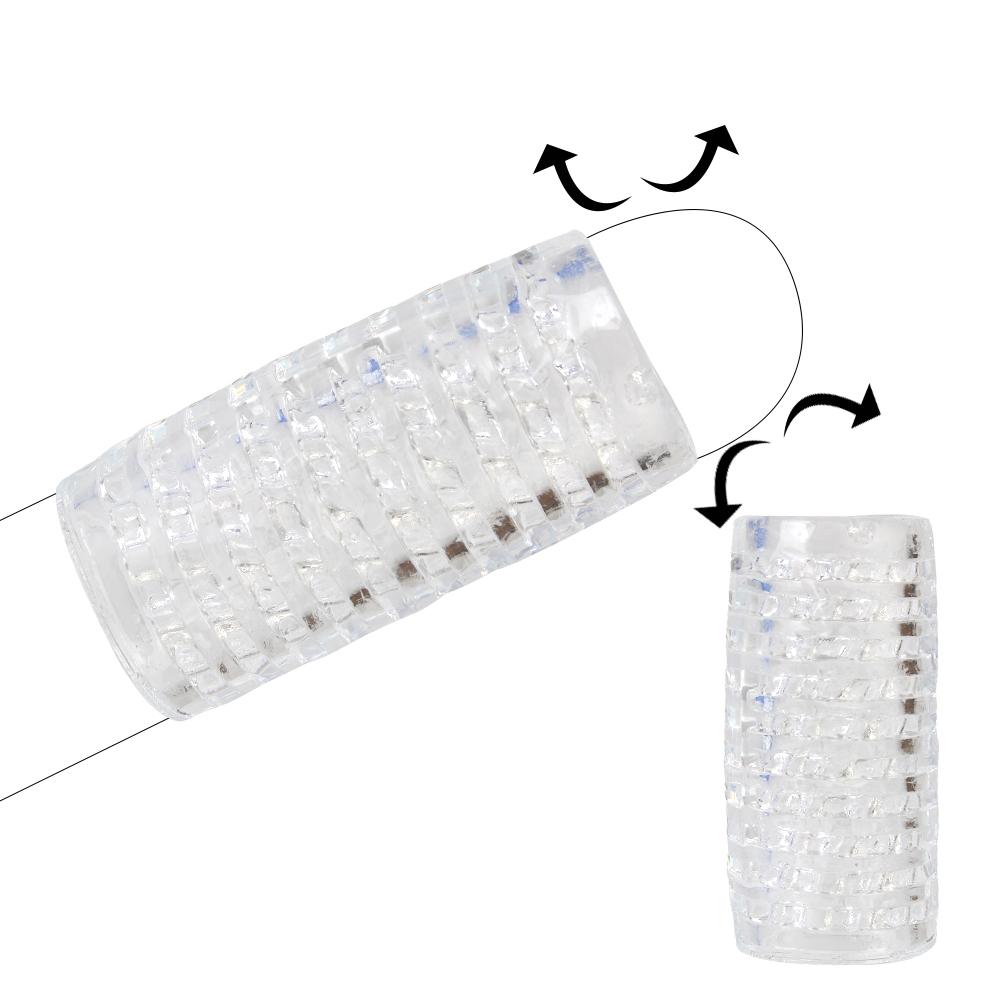 Transparent Male Masturbator Artificial Pussy Vaginal for Men 18 Glans Sucking Penis Pump Spikes Exerciser Sex Toys Erotic