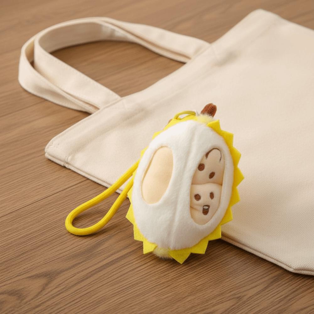 PP Cotton Fruit Durian Pendant Simulation Fruit Durian Plush Keyring Backpack Decoration