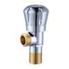 Angle Valve Gloss Chrome Solid Brass Mop Washing Machine G1/2 Tap Valve Wall Mounted Bathroom Toilet Triangle Valve