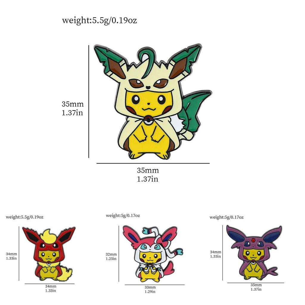 Cartoon Pikachu Unique Metal Pin Perfect For Collectors Fans And