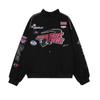 Y2K Racing Style Jacket Men And Women Printed Coat Vintage Casual Colorblock Long Sleeve Varsity Clouths Spring Autumn