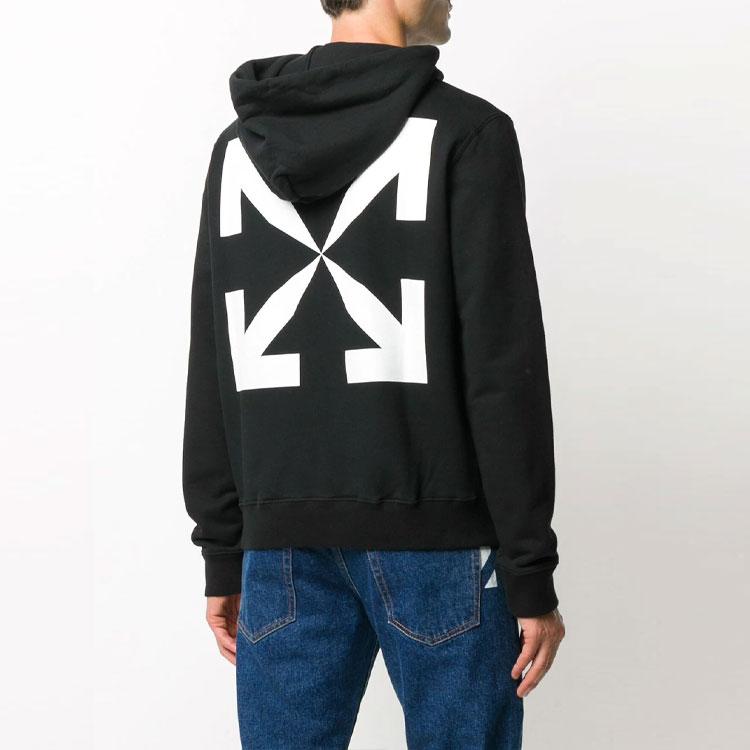 Off-White Pascal Print Slim Hoodie Black/White Men Tops OMBB034F20FLE0111001