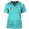 New Fun Imitate Doctor Professional Uniforms Graphic T Shirts For Men Fashion Funny Hip Hop Printed Personality Tees Tops