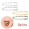5PCs Multicolor 3 Holes Brooch for Jewelry Making DIY Accessories Handmade Pins & Brooches for Women