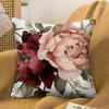 No-pilling Pillow Case Fine Stitching Polyester Machine Washable Floral Pattern Cushion Case Home Decor