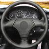 Black Artificial Leather Steering Wheel Cover DIY Hand-stitched Car Steering Wheel Covers for BMW E36 E46