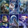 Wolf DIY 5D Diamond Painting Full Round Rhinestone Paintings Animal Diamond Embroidery Cross Stitch Mosaic Home Decor