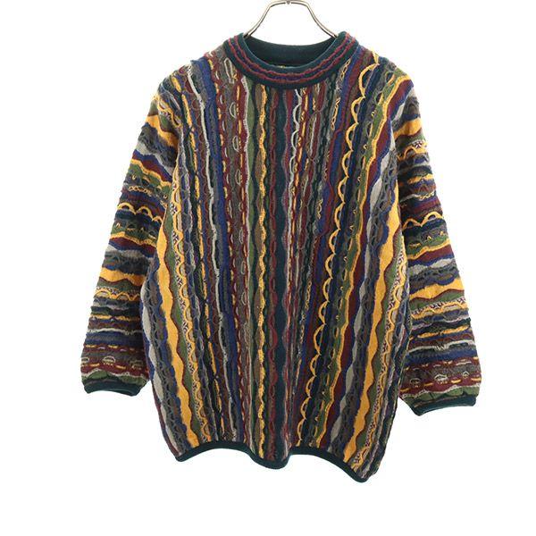 Coogi 90s Old 3D Overall Handle Long Sleeve 3D Wool Sweater S Knit Men's Used