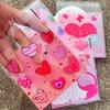 200pcs Romantic Heart Pink OPP Self-adhesive Bag Candy Small Gift Packaging Bag Couple Wedding Party Festival Gift Decoration Bag Supplies