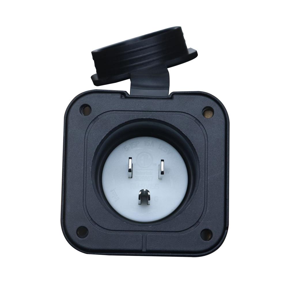 1Set 125v 15 A RV Power Inlet Plug 5-15P Plug for RV Camper Trailer Boat