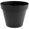 EDA Round Flower Pot TOSCANE - 43 L - Ø 47.5 X H.40 Cm - Anthracite Grey - Indoor/Outdoor