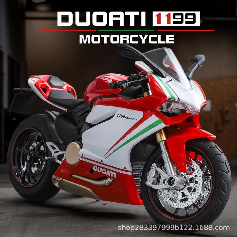 1/12 Ducati 1199 Simulation Motorcycle Alloy Handmade Motorcycle Boy Toy