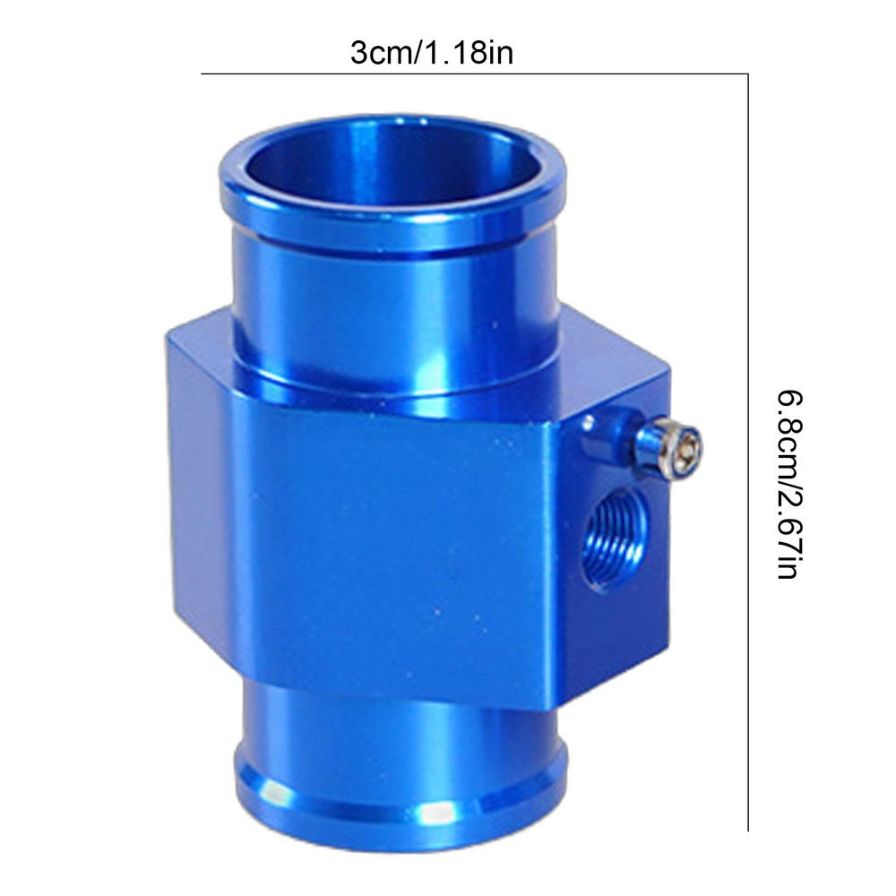Water Temperature Adapter Hose Adapter Water Temp Joint Sensor Gauge Aluminum Alloy Water Coolant Temperature Gauge Joint Pipe