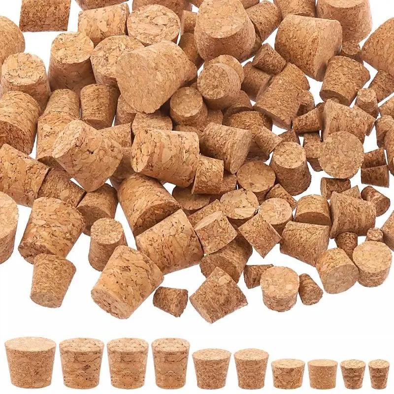 5/100pc Tops DIA 8mm To 58mm Wooden Cork Lab Test Tube Stopper Kettle Pudding Bottle Cork Cap Burette Tube Wood Plug Cork Stopper