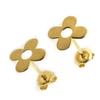 Les Trésors De Lily [N2224] - Gold Plated 'Flora' Earrings - 12 Mm