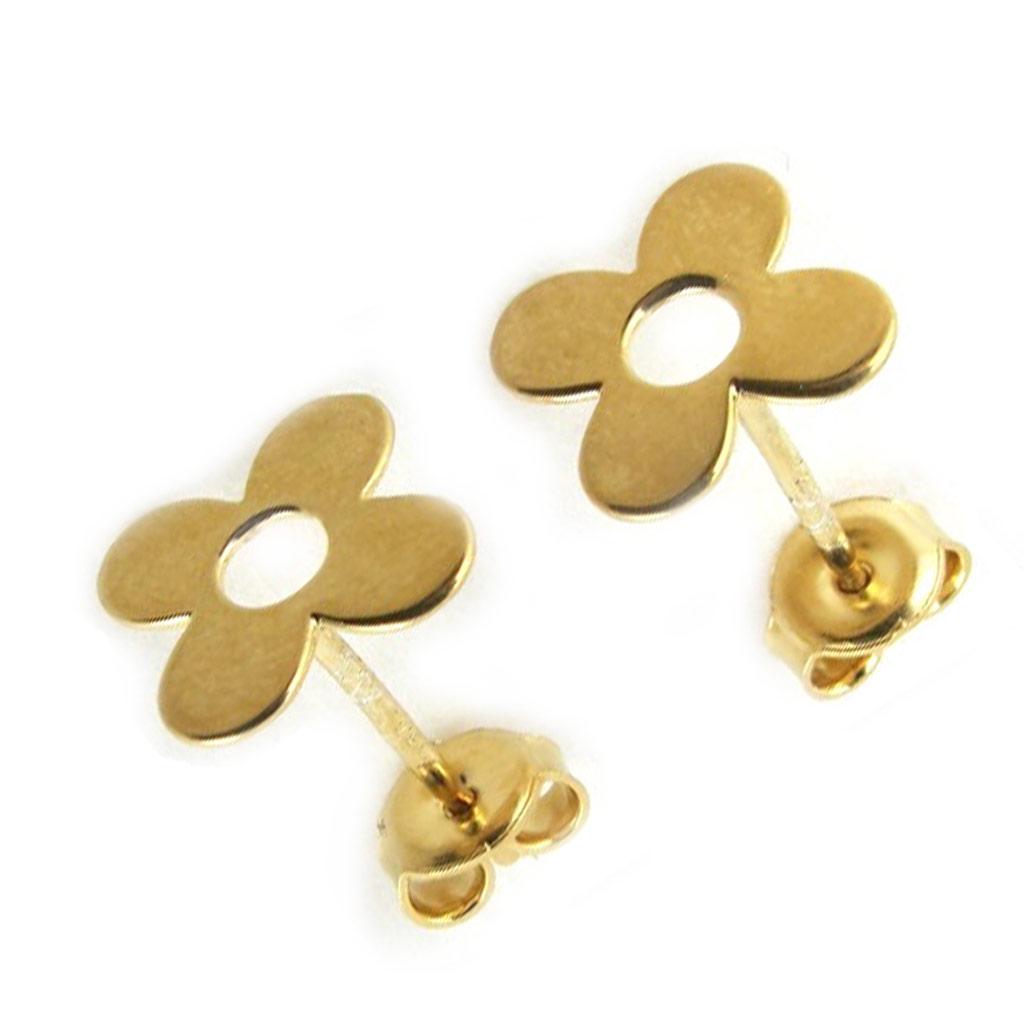 Les Trésors De Lily [N2224] - Gold Plated 'Flora' Earrings - 12 Mm