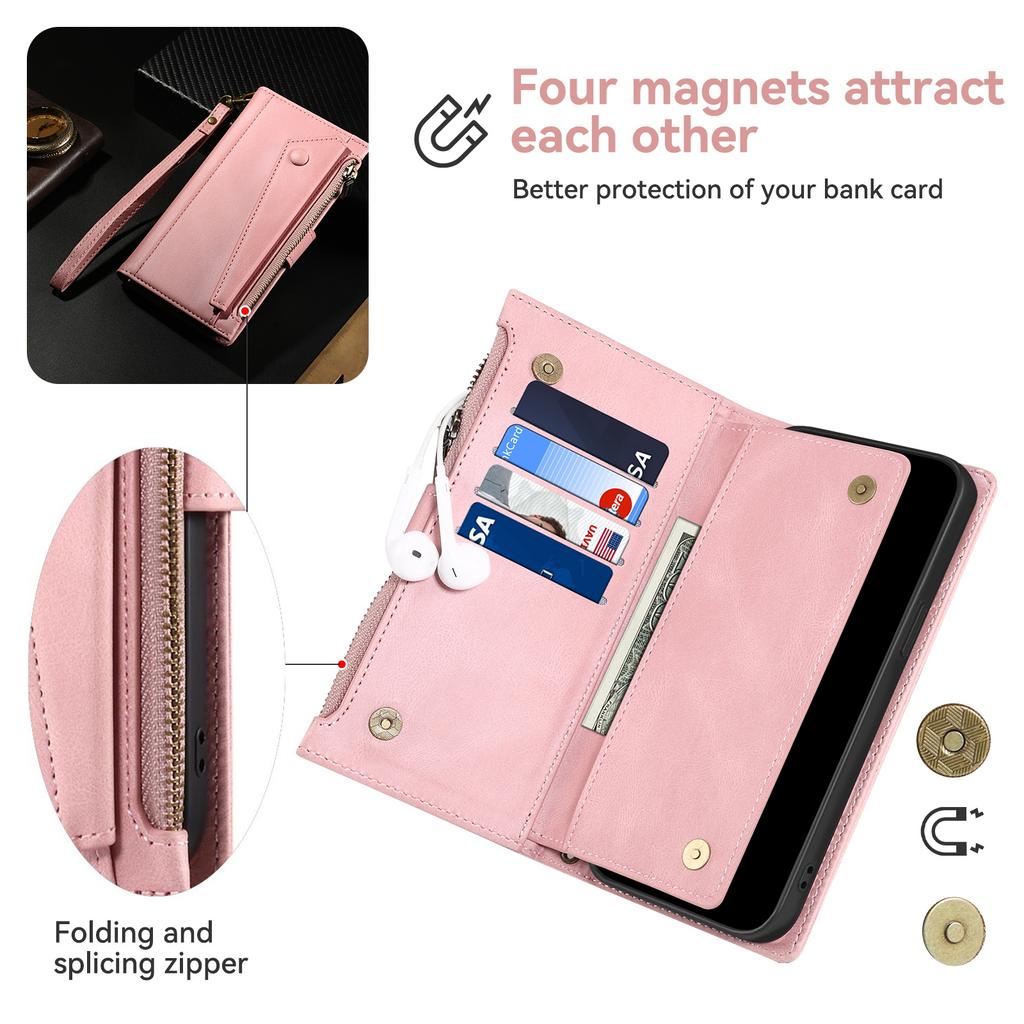 ESEBLE Star Series For Motorola Edge 50 Neo 5G/Moto S50 5G/Thinkphone 25 5G Case Zipper Wallet Leather Stand Phone Cover