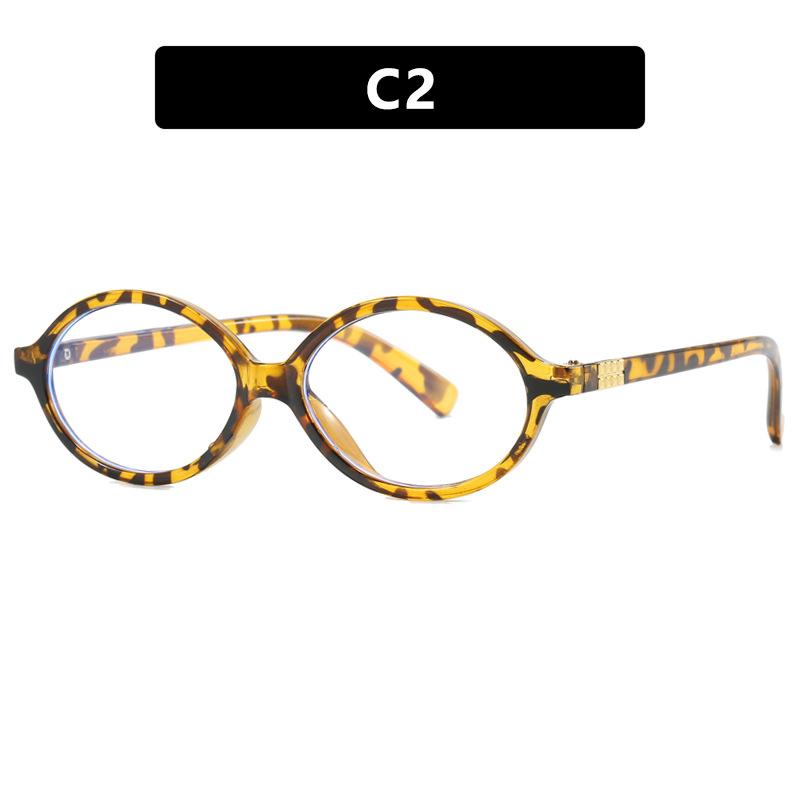 Nerd Glasses Frame Oval Small Frame Female Zhang Yuanying Same Plain Flat Glasses Anti-Blue Light Glasses Frame Tide