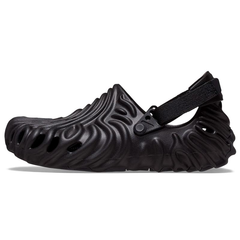 Salehe Bembury X Crocs Pollex Clog "Sasquatch" EVA Trendy Sporty Beach Sandals Unisex Black