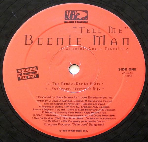 12inch Record BEENIE MAN - Tell Me VPRD6284 VP Records 1996 US Reggae, Ska & Dub Used