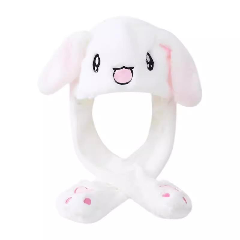 Moving Rabbit Ear Hat: Adorable Airbag Ears Wiggle When Pinched, Just Like the Viral Sensation On TikTok.