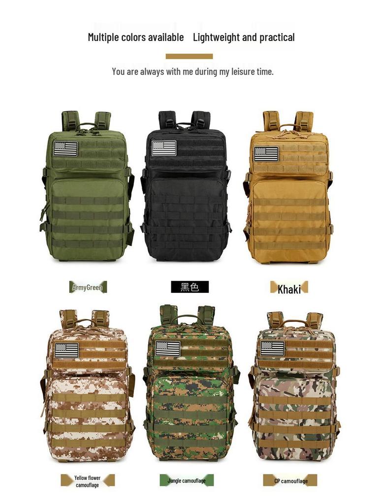 Large Tactical Camouflage Backpack for Outdoor Camping, Hiking, and Climbing