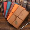 Kraft Loose Leaf Notepad Binder PU Leather Vintage Notebook Paper Replaceable Spiral Note Book