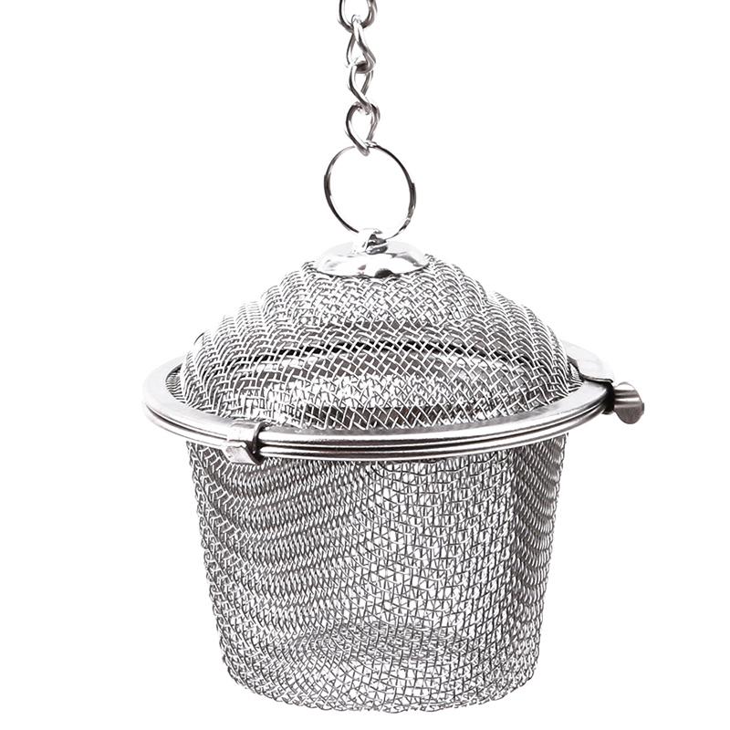 1Pc Stainless Steel Sphere Locking Spice Tea Ball Strainer Mesh Infuser Filter Infusor