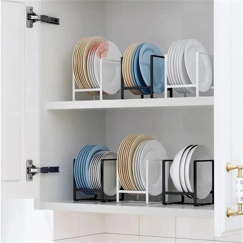 S/L New Portable Pot Rack Cover Kitchen Plate Rack Dish Drying Rack Kitchen Dish Rack Plate Organizer Drainer Cabinet Sort Rack