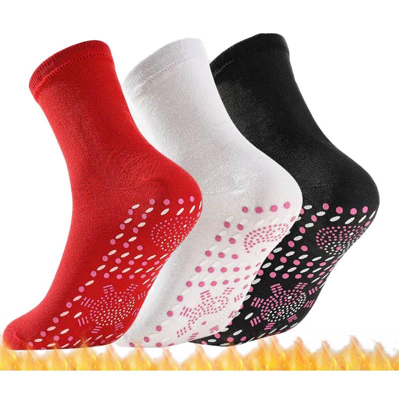 1Pair Tourmaline Self-Heating Socks Winter Warm Thermal Health Care Socks Slimming Health Sock Short Sock Magnetic Therapy Sock