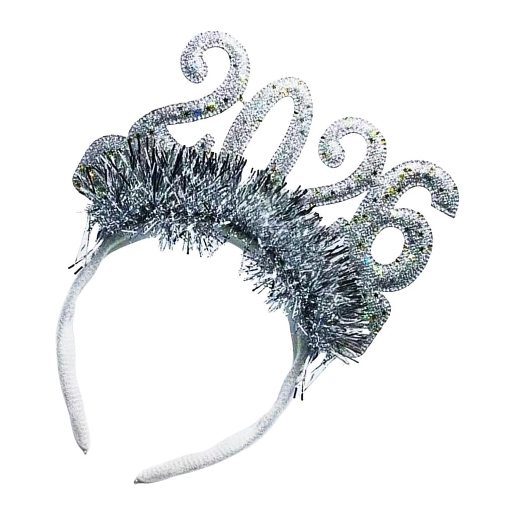 Glittering 2026 New Year Headband With Festive Number Decors For Adults Kids Holiday Parties Christmas Celebrations