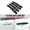 For Honda Civic 8 2006 2007 2008 2009 2010 Chrome Car Door Handle Cover Trim Carbon Fiber Car-Styling Exterior Parts Accessories