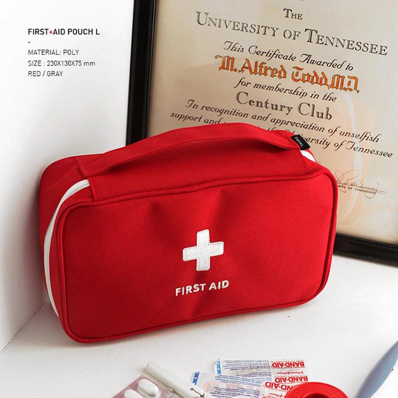 Portable First Aid Kit: Travel & Student Health Care Bag