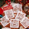 Christmas Stencils For Crafts Reusable Christmas Tree Stencil Hollow Drawing Stencils Educational Holiday Stencils Christmas