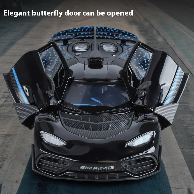 1/32 Benz One Boxed Alloy Die-cast Supercar Model, Children's Toy Car with Sound, Boys' Birthday Gifts, Holiday Gifts, Desktop Ornaments