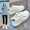 2025 Spring Little White Shoes New Korean Version Ins Female Students Height Increase Platform Sports Board Shoes Casual Shoes Female SH506