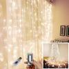 USB Remote Control Copper Wire Curtain String Lights for Christmas Decor