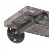 Specialized Laminate Iron Water Pipe Support Bracket Bracket Vintage Bracket Single Tier Pipe Wall Shelf