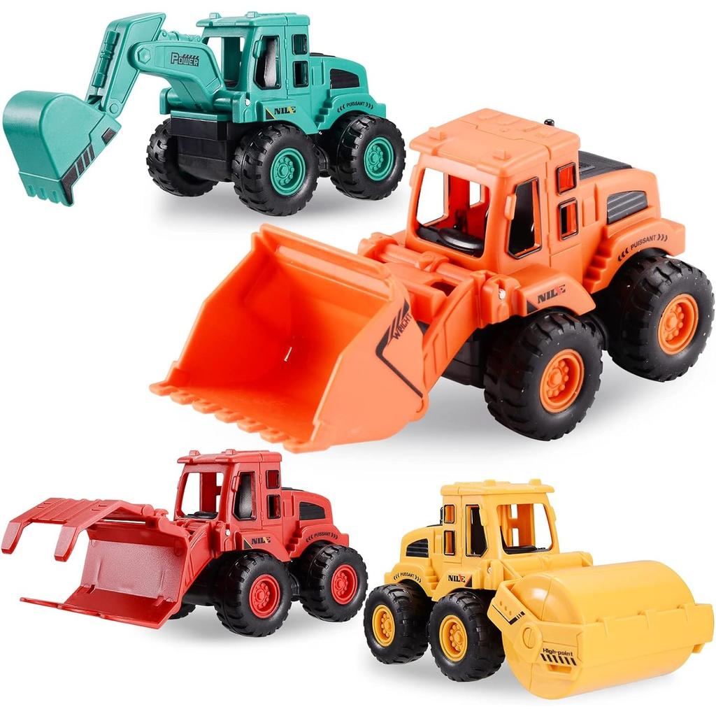 Construction Toys for 3 Years Old Boys Girls Kids Friction Powered Construction Truck Toys Vehicles Sand Toys Trucks Excavator