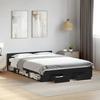 VidaXL Bed Frame with Drawers Black 150x200 Cm Engineered Wood, Bed, Storage Bed, Double Bed Frame, Double Bed 3280742
