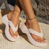Soft Sole Platform Flip Flops Woman Clip Toe Eva Non-Slip Cloud Slippers Women 2024 Summer Thick Bottom Bathroom Slides Sandal